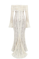 Lucy | Women's Lace Off-Shoulder Maxi Summer Dress