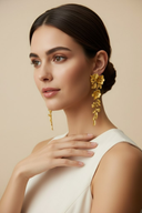 Luna | Women's Flowery Fringe Earrings