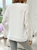 Lux | Women's Long Sleeve American Flag Warm Knit Sweater