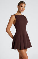 Lyra | Women's Sleeveless Flared Hem Elegant Basic Mini Dress