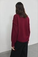 Macie | Women's Drop Shoulder Long Sleeve Turtleneck Knit Sweater
