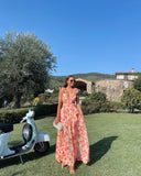 Maeve | Women's Floral Sleeveless Cut-Out Maxi Wedding Guest Dress