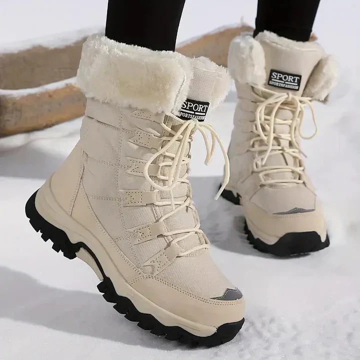 Malia | Women's Outdoor Lace Up Lug Sole Mid-Calf Heel Boots