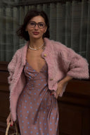 Mallorie | Women's Fuzzy Knit Button Front Cropped Cardigan