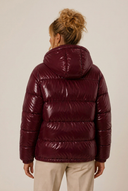 Zahara | Women's Zip Front Long Sleeve Glossy Puffer Jacket