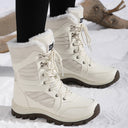 Marjorie | Women's Mid Calf Lace Up Round Toe Boots