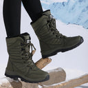 Marjorie | Women's Mid Calf Lace Up Round Toe Boots