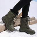 Marjorie | Women's Mid Calf Lace Up Round Toe Boots
