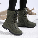 Marjorie | Women's Mid Calf Lace Up Round Toe Boots