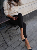 Marleigh | Women's Zip High Neck Long SleeveKnit Cardigan