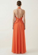 Marlowe | Women's Halter Ruffle A-Line Maxi Wedding Guest Dress