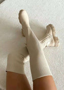 Mavis | Women's Ribbed Upper Round Toe Chunky Lug Sole Boots