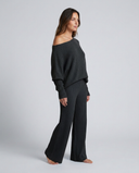Maxine | Women's Lounge Long Sleeve Off Shoulder Knit Two Piece Set