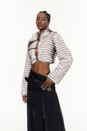 Meadow | Women's Zebra Print Faux Fur Jacket