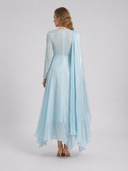 Madelyn | Women's Draped Long Sleeve Maxi Wedding Guest Dress