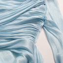 Madelyn | Women's Draped Long Sleeve Maxi Wedding Guest Dress