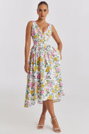 Michelle | Women's Floral Sleeveless Midi Spring Dress
