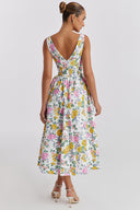 Michelle | Women's Floral Sleeveless Midi Spring Dress