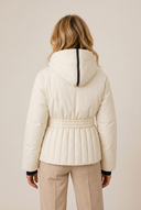 Minerva | Women's Hooded Belted Zip Front Quilted Puffer Jacket