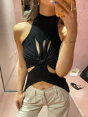 Miriam | Women's Cut-out Halter Knit Top