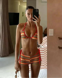 Monette | Women's Striped Euro Summer Bikini Swimwear
