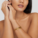 Moriah | Women's Layered Coil Open End Spiral Wrap Statement Bracelet