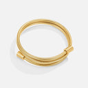 Moriah | Women's Layered Coil Open End Spiral Wrap Statement Bracelet