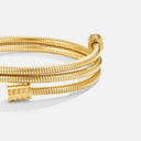 Moriah | Women's Layered Coil Open End Spiral Wrap Statement Bracelet