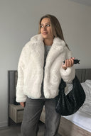 Nancy | Women's Faux Fur Lapel Autumn Jacket