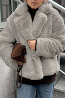 Nancy | Women's Faux Fur Lapel Autumn Jacket