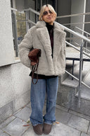 Nancy | Women's Faux Fur Lapel Autumn Jacket