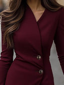 Nessa | Women's Long Sleeve Button Midi Dress