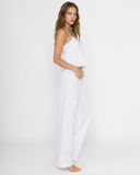 Nichola | Women's Ribbed V Neck Cami Pajama Set with Drawstring Wide Leg Pants