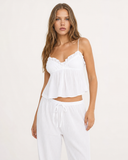 Nichola | Women's Ribbed V Neck Cami Pajama Set with Drawstring Wide Leg Pants