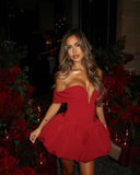 Nina | Women's Off-Shoulder Bubble Mini Dress