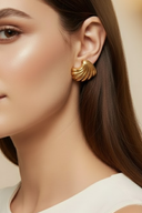 Noelle | Women's Gold Shell Earrings