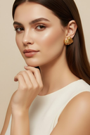Noelle | Women's Gold Shell Earrings