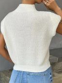 Nyomi | Women's Cap Sleeve Chevron Pattern Cable Knit Top