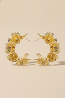 Olivia | Women's C-Shaped Floral Design Earrings