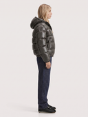 Oriana | Women's Zip Front Long Sleeve Pockets Glossy Puffer Jacket