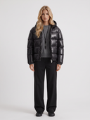 Oriana | Women's Zip Front Long Sleeve Pockets Glossy Puffer Jacket