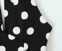 Paige | Women’s Polka Dot Deep V Halter Top