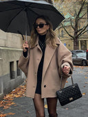 Patricia | Women's Oversized Notch Lapel Wool Blend Jacket