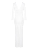 Paulina | Women's Long Sleeve V-Neck Bodycon Maxi Dress