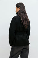 Pearl | Women's Belted High Neck Wrap Jacket Coat