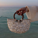 Penelope | Women’s Shell Embellished Top Handle Handbag