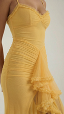 Phoebe | Women's Sleeveless Ruffle Maxi Wedding Guest Dress