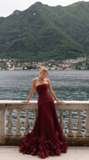 Prairie | Women's Corset Strapless Pleated Maxi Autumn Wedding Guest Dress