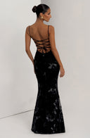 Quincy | Women's Sweetheart Neck Floral Embroidered Maxi Autumn Occasion Dress