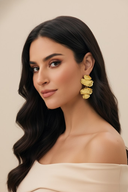 Quinn | Women's Abstract Textured Metal Earrings